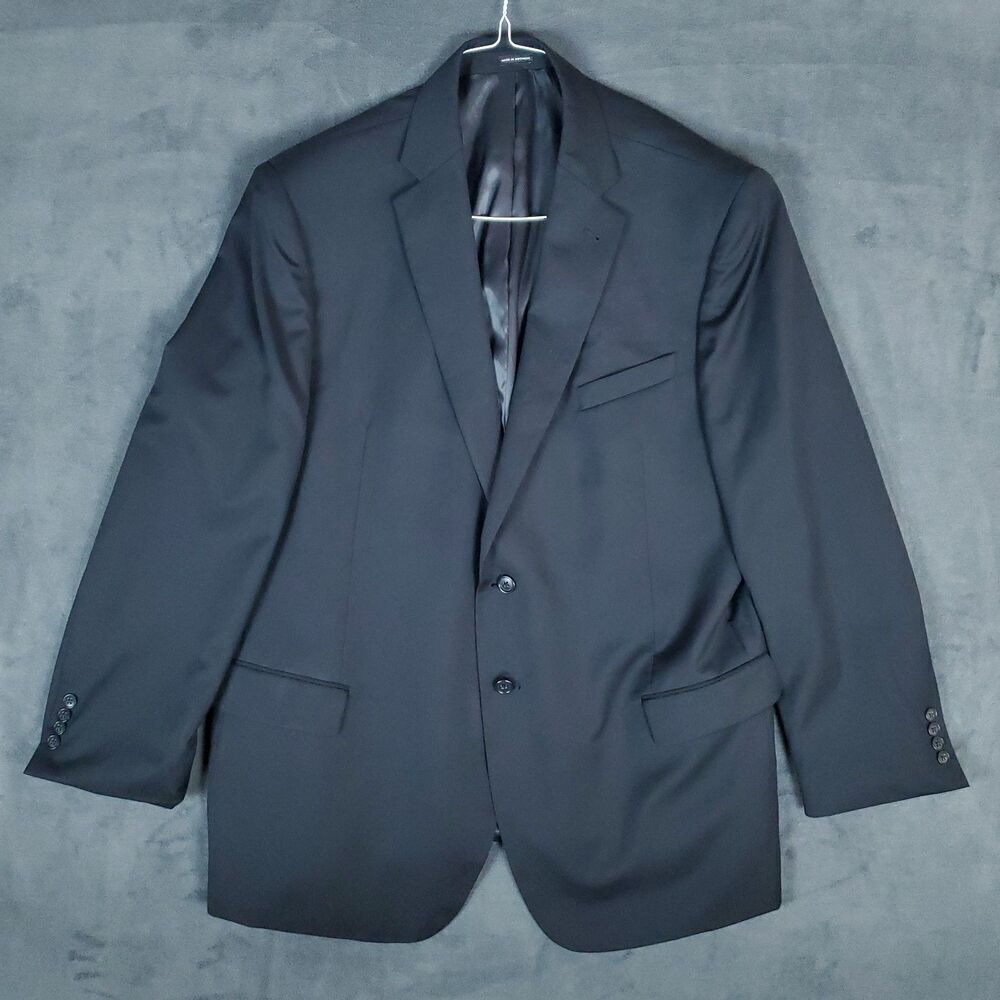 JOE Joseph Abboud Wool Black Dual Vent Blazer Sport Jacket 46R Wool